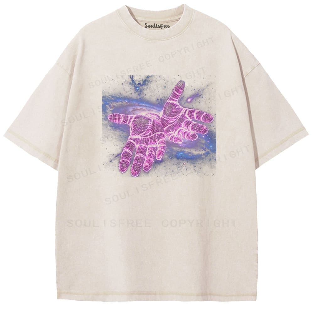 Soulistree Digital Touch of the Universe Washed Tee