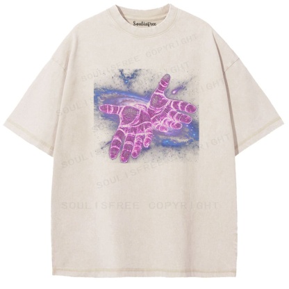 Soulistree Digital Touch of the Universe Washed Tee