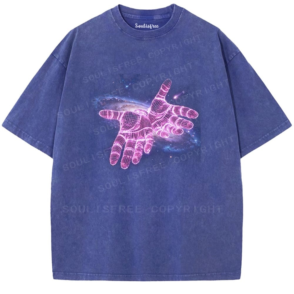Soulistree Digital Touch of the Universe Washed Tee