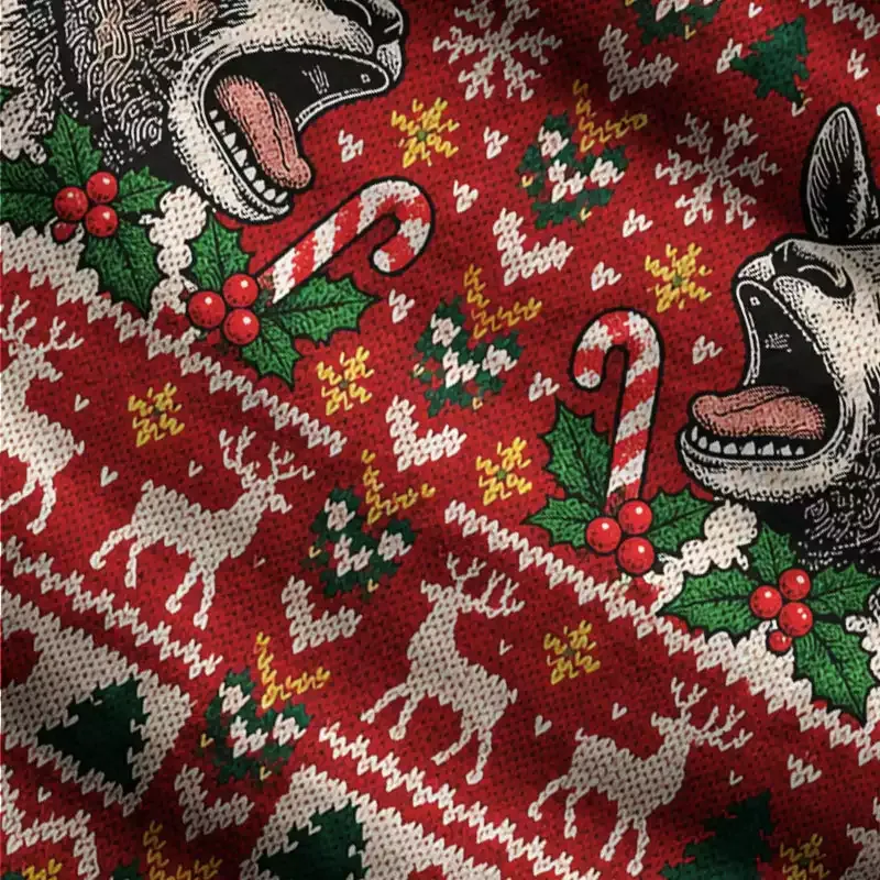Soulisfree Santa donkey Fuzzy Cardigan Sweater