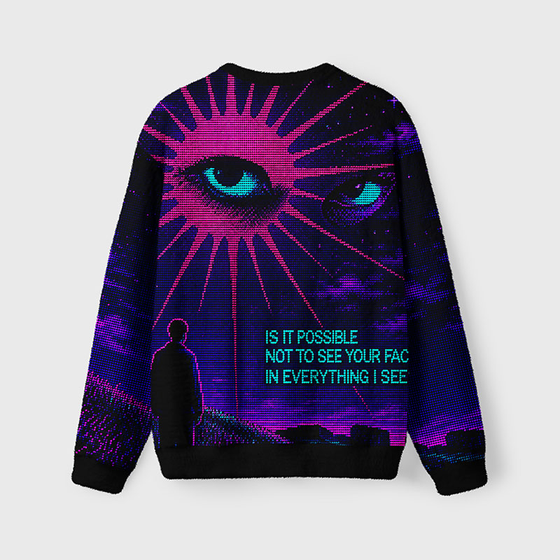Soulisfree See Your Face Fuzzy Crewneck Sweater