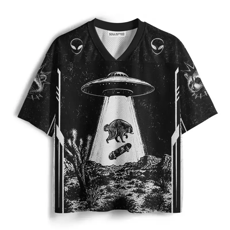Soulisfree Skater Raccoon Abduction Mesh Jersey