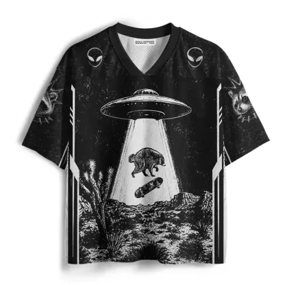 Soulisfree Skater Raccoon Abduction Mesh Jersey