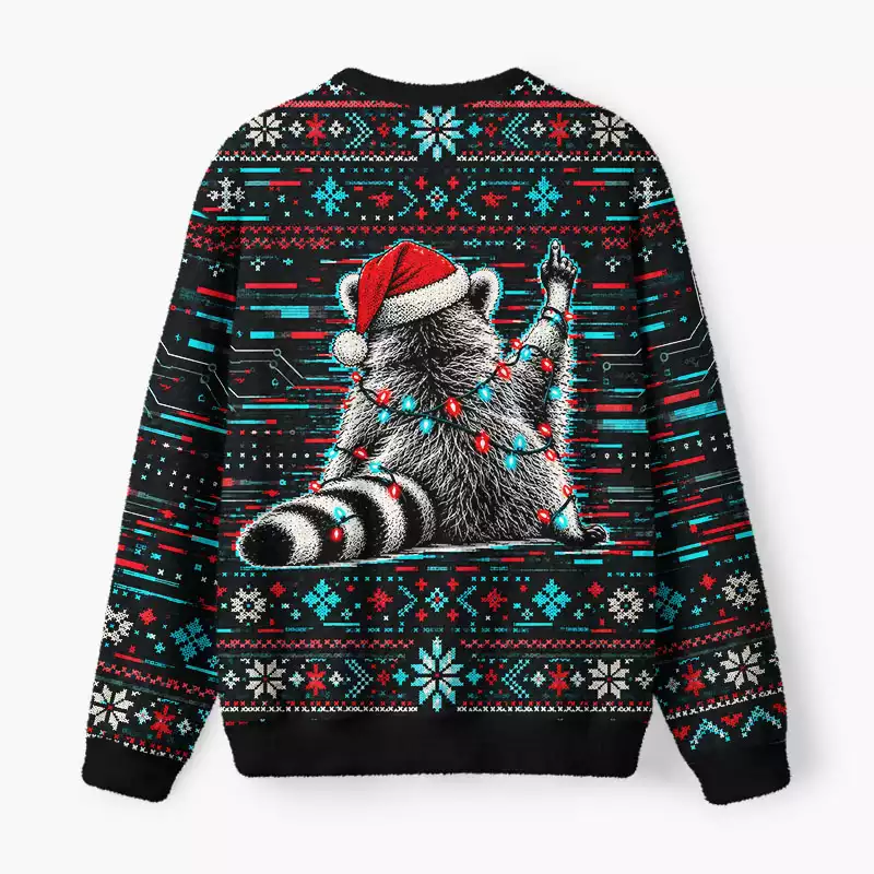Soulisfree Sorry Santa Been Feral All Year Fuzzy Crewneck Sweater