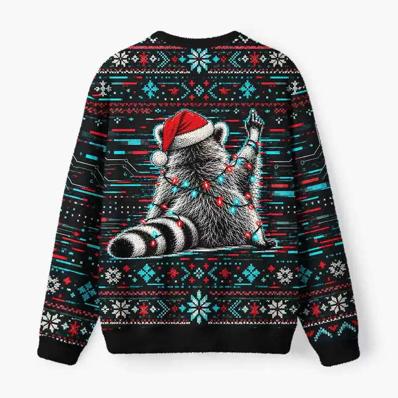 Soulisfree Sorry Santa Been Feral All Year Fuzzy Crewneck Sweater
