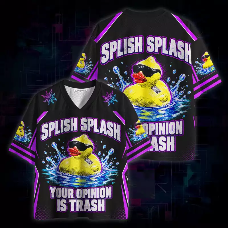 Soulisfree Splish Splash Your Opinion Is Trash Mesh Jersey