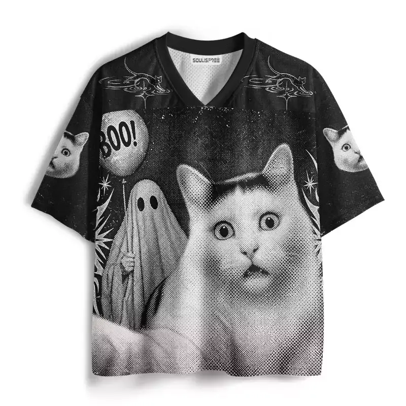 Soulisfree Spooked Cat Mesh Jersey