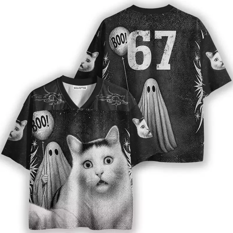 Soulisfree Spooked Cat Mesh Jersey