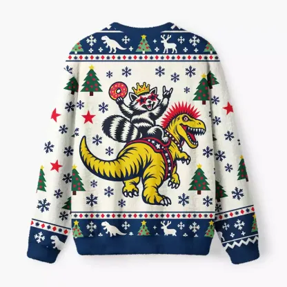 Soulisfree This Is An Outrage Fuzzy Crewneck Sweater
