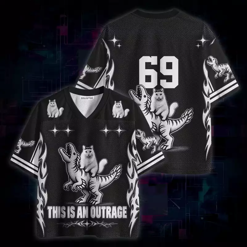 Soulisfree This Is An Outrage Mesh Jersey