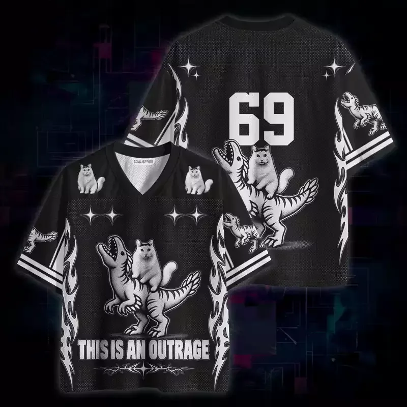 Soulisfree This Is An Outrage Mesh Jersey