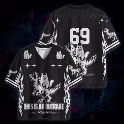 Soulisfree This Is An Outrage Mesh Jersey