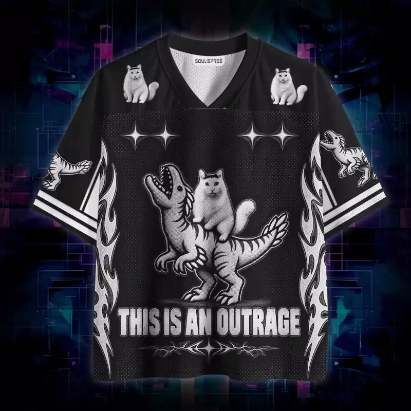 Soulisfree This Is An Outrage Mesh Jersey