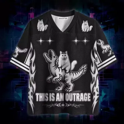Soulisfree This Is An Outrage Mesh Jersey