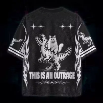 Soulisfree This Is An Outrage Mesh Jersey