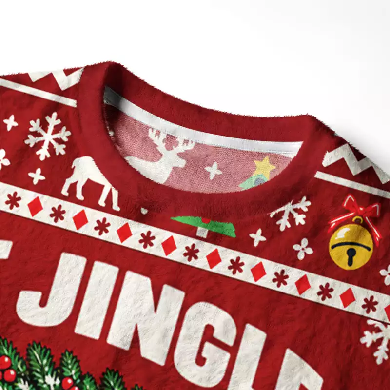 Soulisfree We Jingle At Dawn Fuzzy Crewneck Sweater