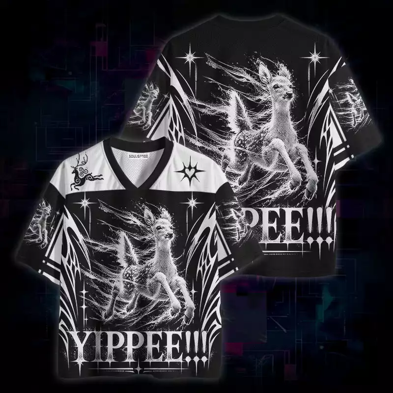Soulisfree Yippee Glitch Deer Mesh Jersey