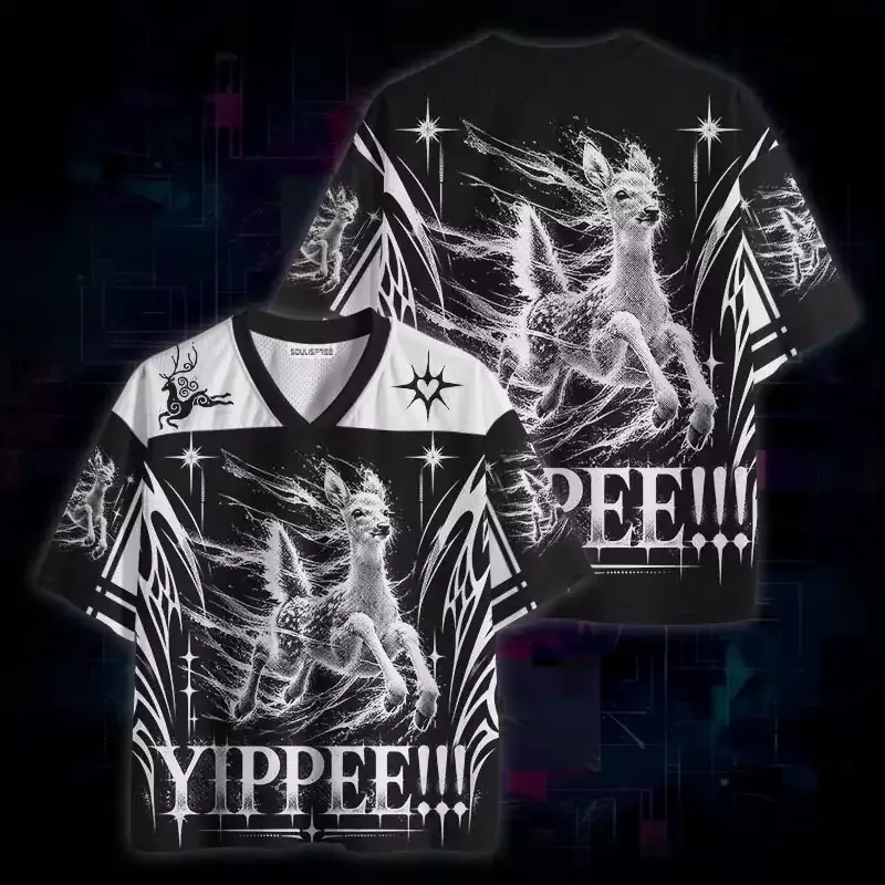 Soulisfree Yippee Glitch Deer Mesh Jersey