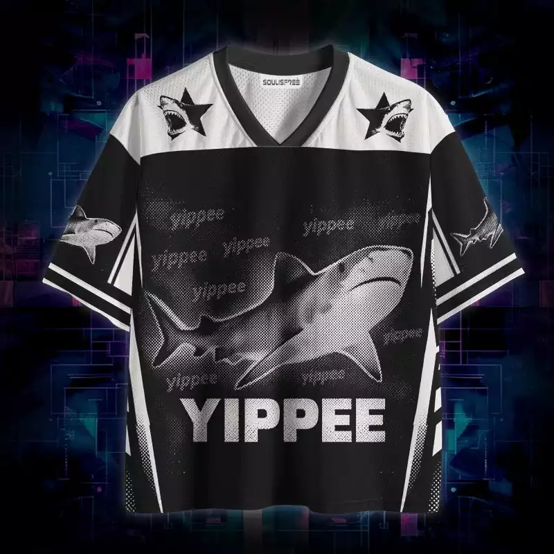 Soulisfree Yippee Shark  Mesh Jersey
