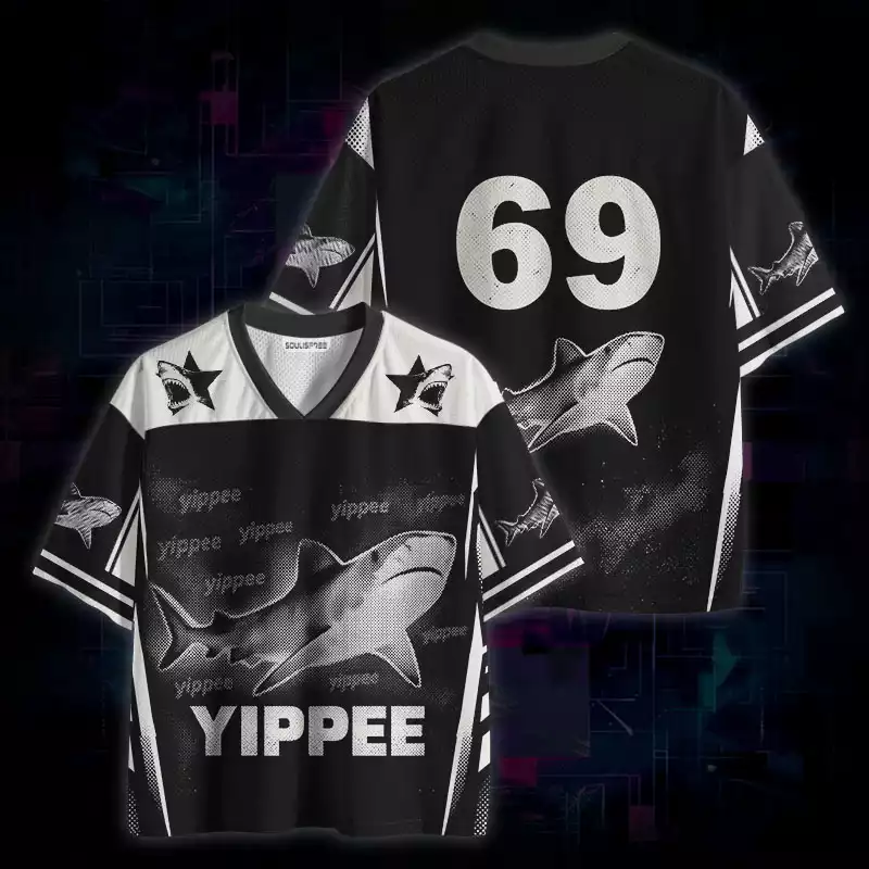 Soulisfree Yippee Shark  Mesh Jersey