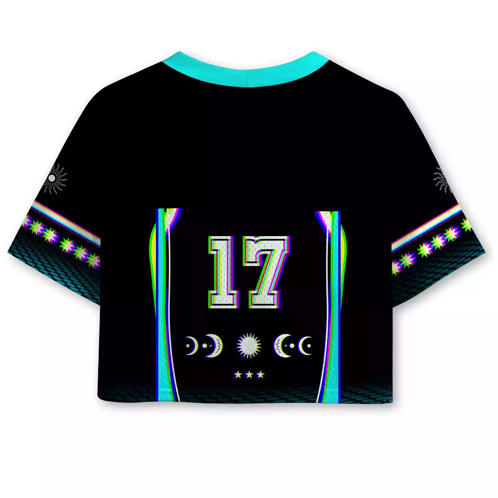 Soulisfree Planet Awakening Optic Lines Illusion  Cropped Mesh Jersey