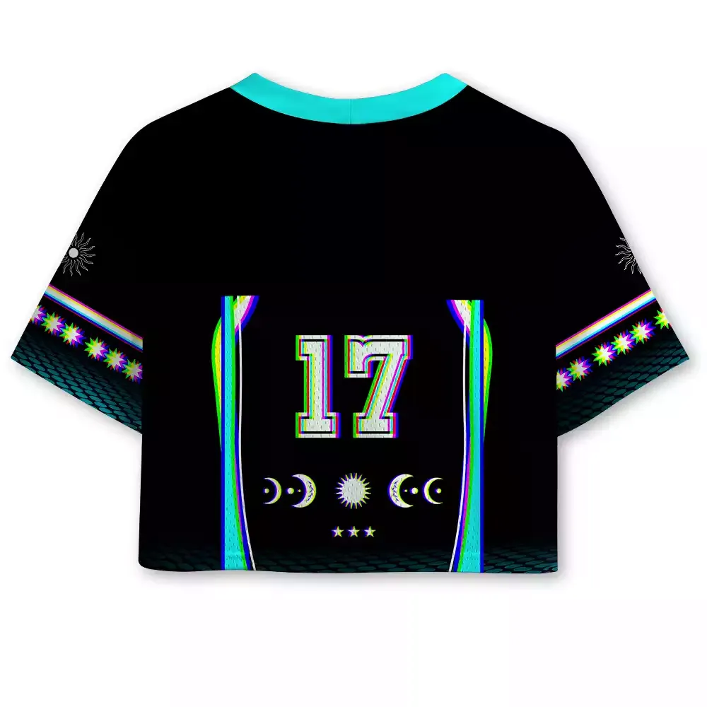 Soulisfree Planet Awakening Optic Lines Illusion  Cropped Mesh Jersey