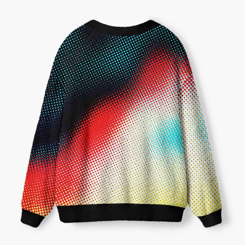Soulisfree A Future Painted In Light Fuzzy Cardigan Sweater