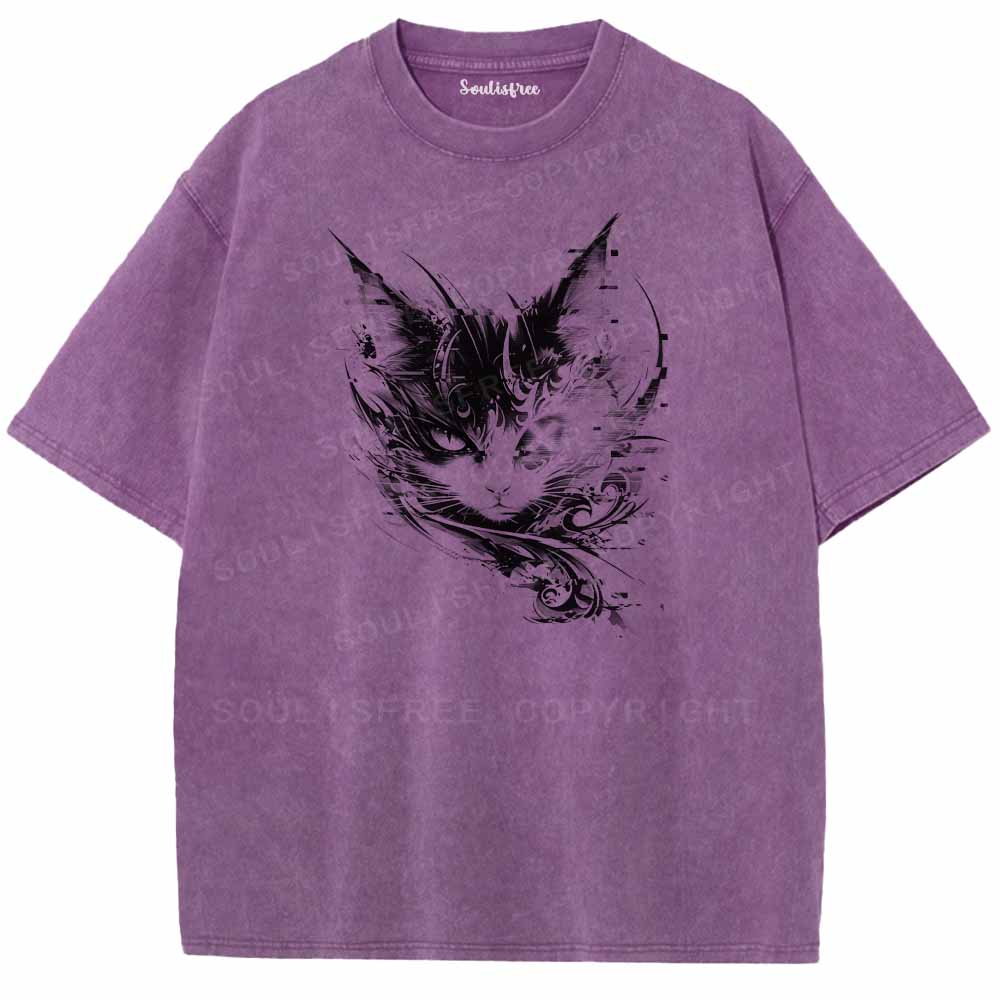Soulisfree Error 404 INK CAT Washed Tee