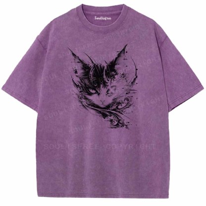 Soulisfree Error 404 INK CAT Washed Tee