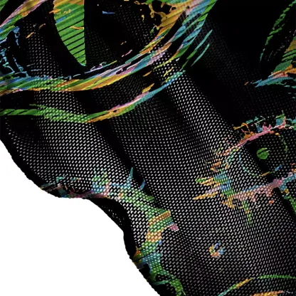 Soulisfree Glitch Vision Sheer Mesh Cover Up