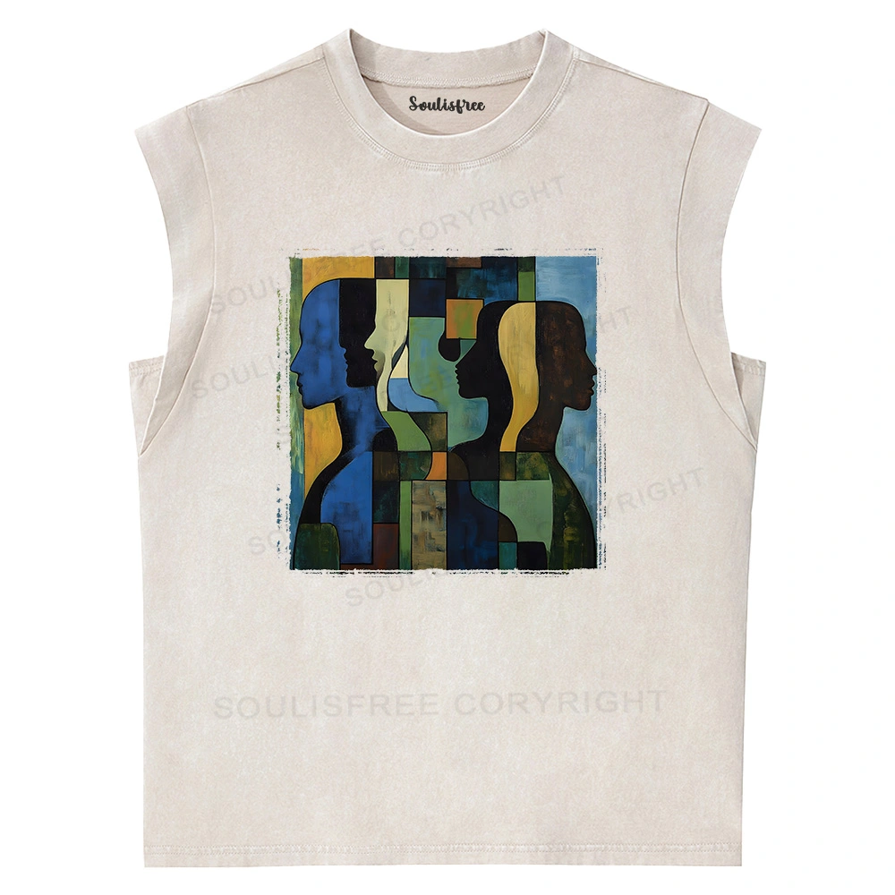 Great Thinker Washed Tank Tops