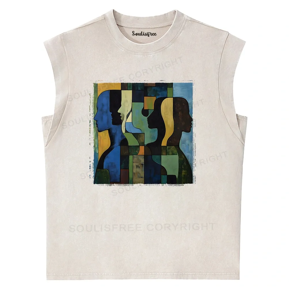 Great Thinker Washed Tank Tops