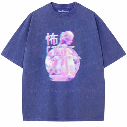 Soulisfree Glitch Marble Goddess Washed Tee
