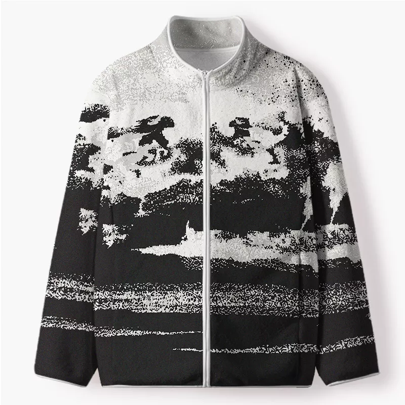 Soulisfree  The Shape Of Silence Flannel Zip-Up Jacket