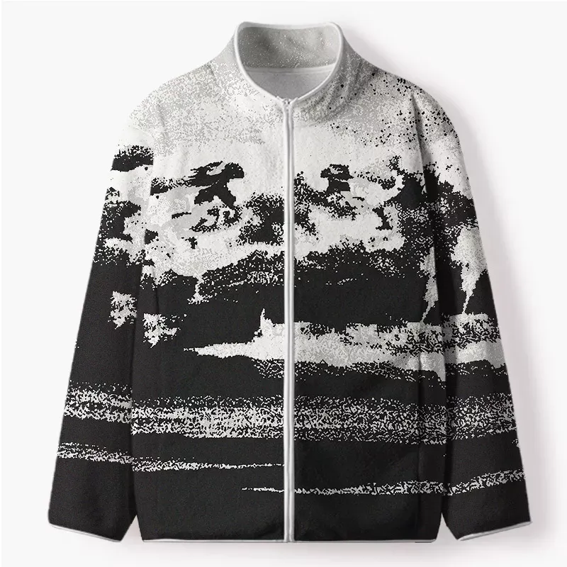 Soulisfree  The Shape Of Silence Flannel Zip-Up Jacket
