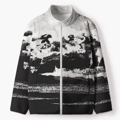 Soulisfree  The Shape Of Silence Flannel Zip-Up Jacket