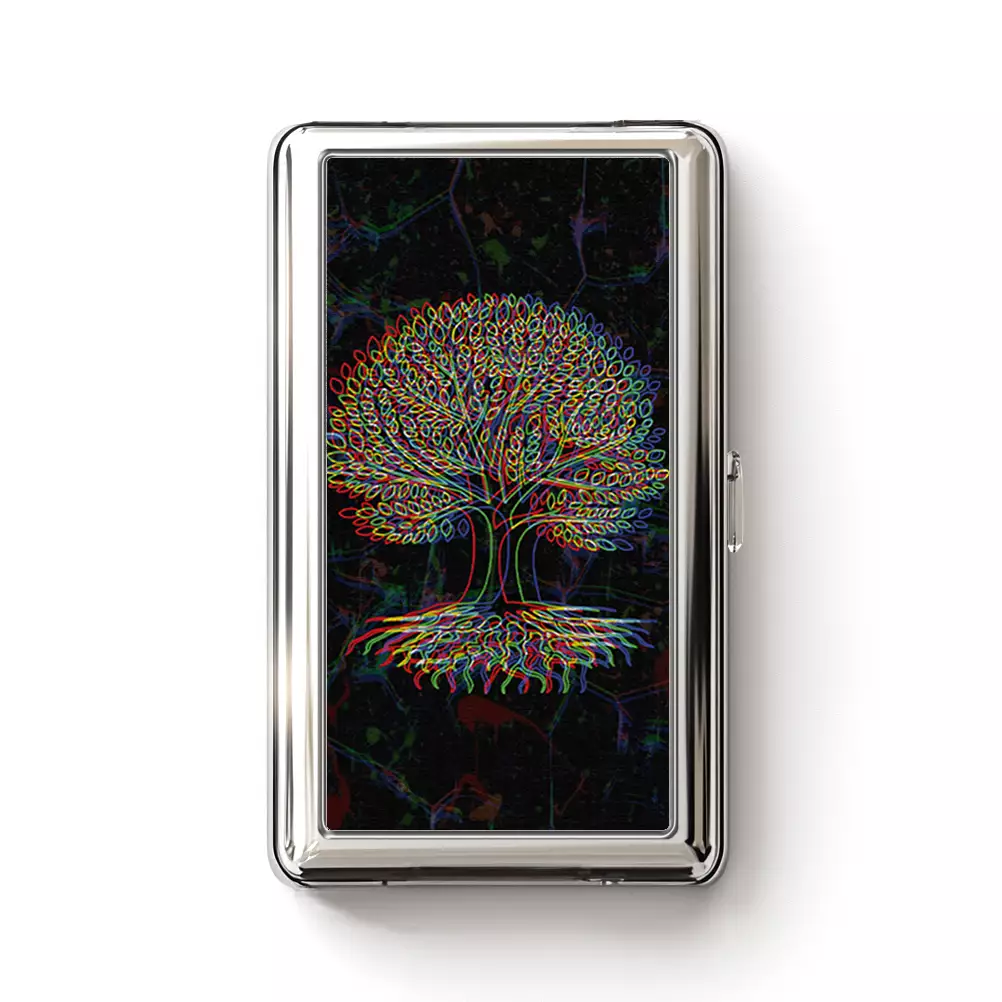 Soulisfree Psychedelic Tree Of Life Metal Pocket Case