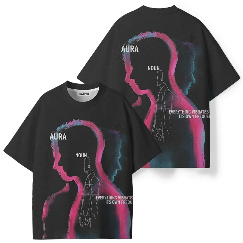 Soulisfree EVERYTHING VIBRATES AT IT'S OWN FREQUENCY ECO‑PERF Graphic Tee