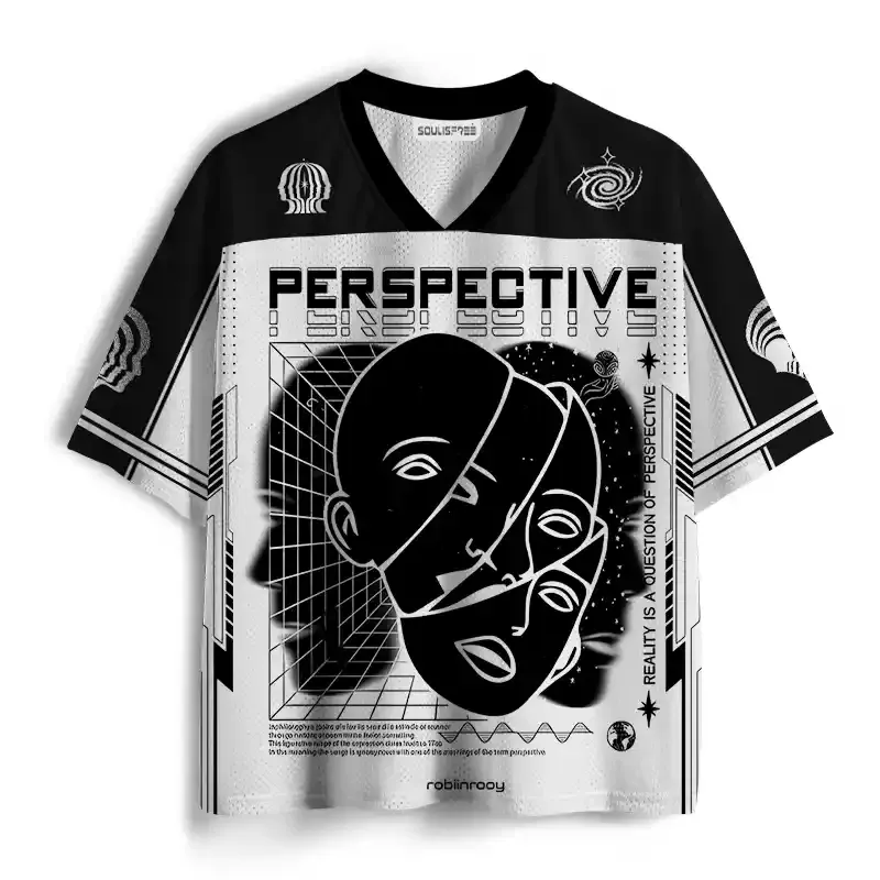 Designed Soulisfree Fractured Dimension Drop Mesh Jersey