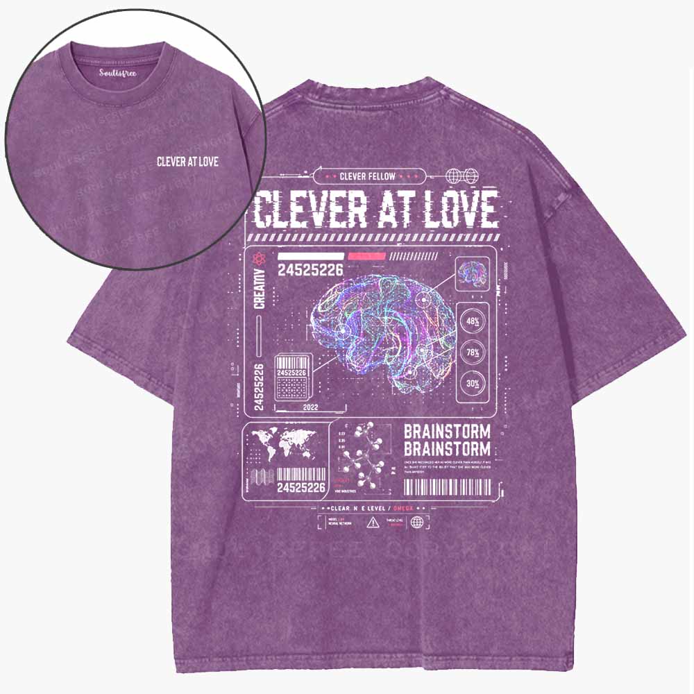 Soulisfree  CLEVER AT LOVE Washed Tee