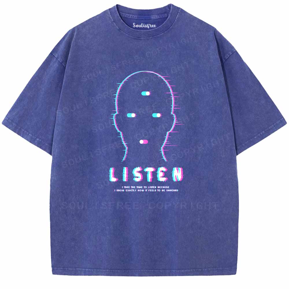 Soulisfree  LISTEN Washed Tee