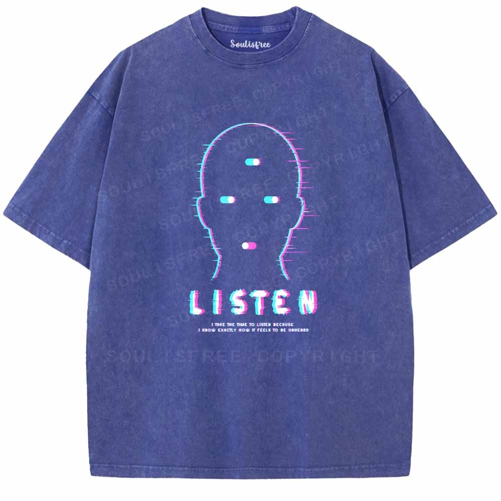 Soulisfree  LISTEN Washed Tee