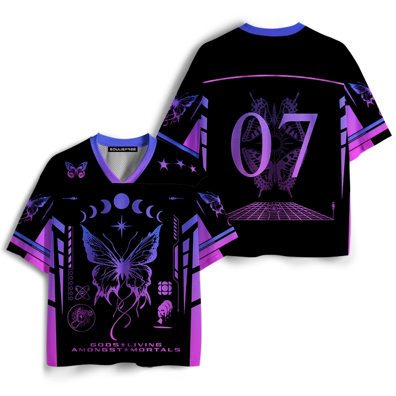 Soulistree Cyber Butterfly Purple Moon Mesh Jersey