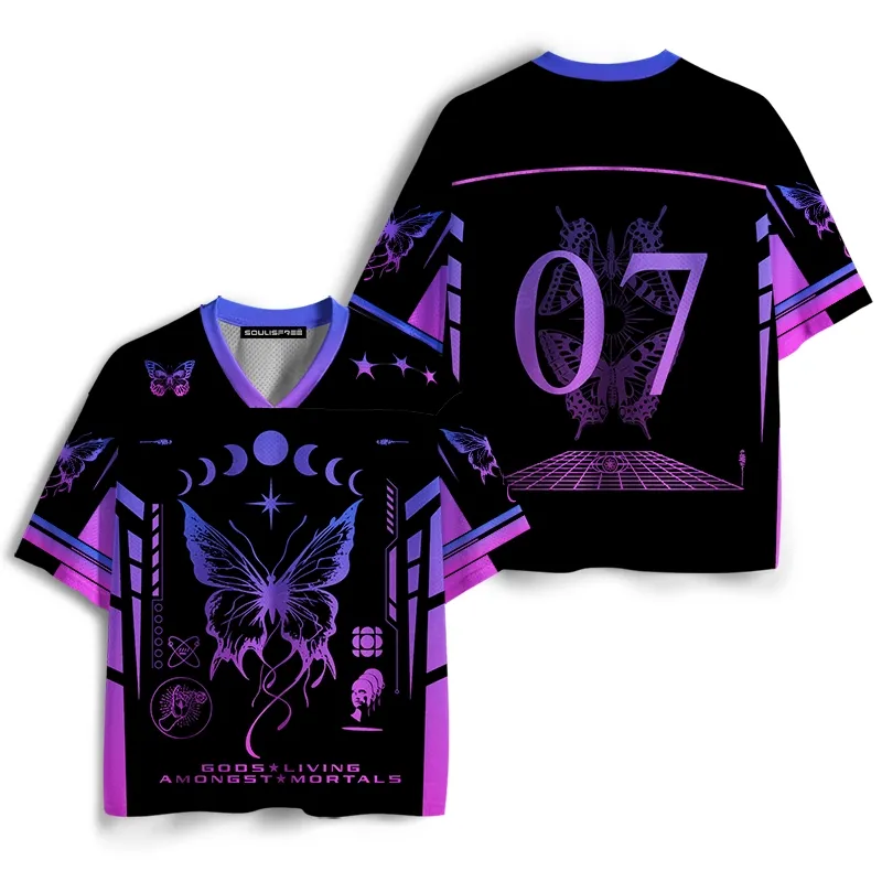 Soulistree Cyber Butterfly Purple Moon Mesh Jersey