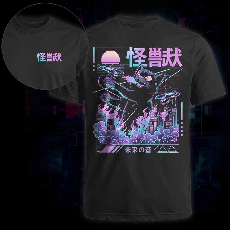 Soulisfree  Monster Cat City Attack Classic Tee