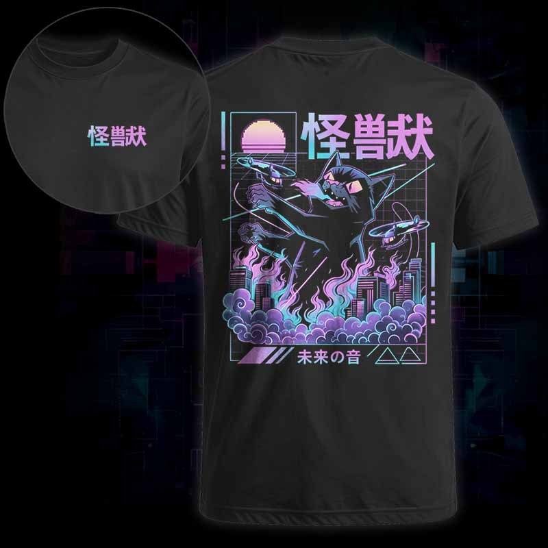 Soulisfree Monster Cat City Attack Classic Tee