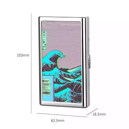 Soulisfree Neon Kanagawa Wave Metal Pocket Case