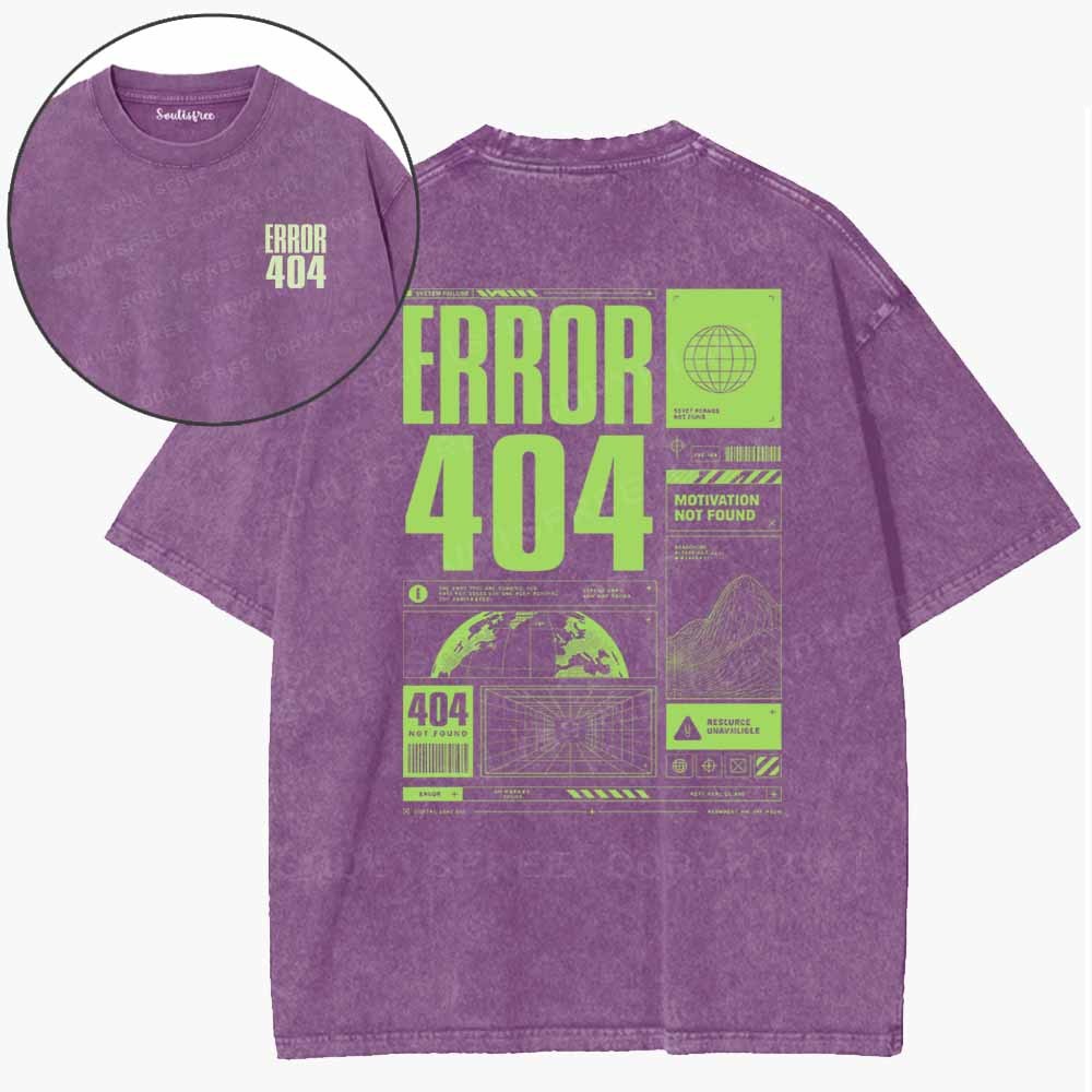 Soulisfree Error 404: Motivation Not Found Washed Tee
