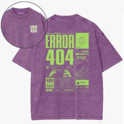 Soulisfree Error 404: Motivation Not Found Washed Tee