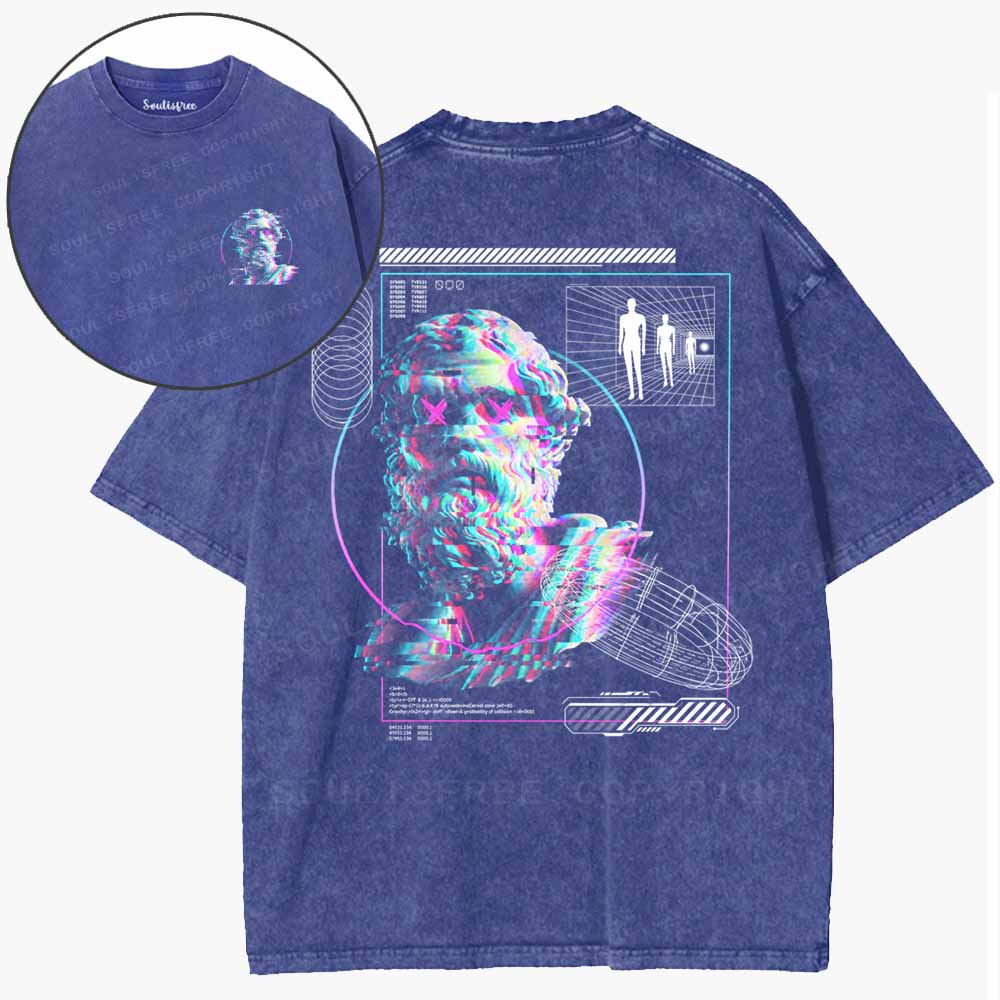 Soulisfree Glitched Identity Washed Tee